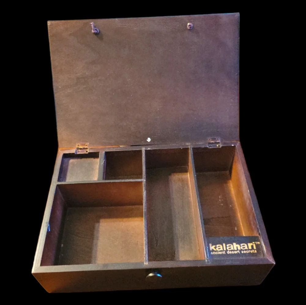 Vtg Kalahari Ancient Desert Secrets Empty Jewelry Stash Trinket Box